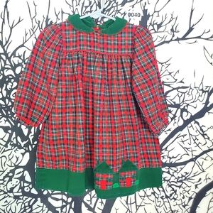 4/$25 VINTAGE Holiday Dress Christmas Plaid 2T